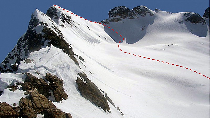 Combe et arête sommitale du Matto