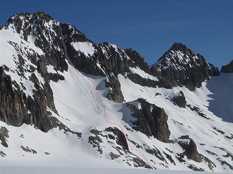 l'itinéraire vu depuis le col de la Grande Sagne le 10 avril 2011