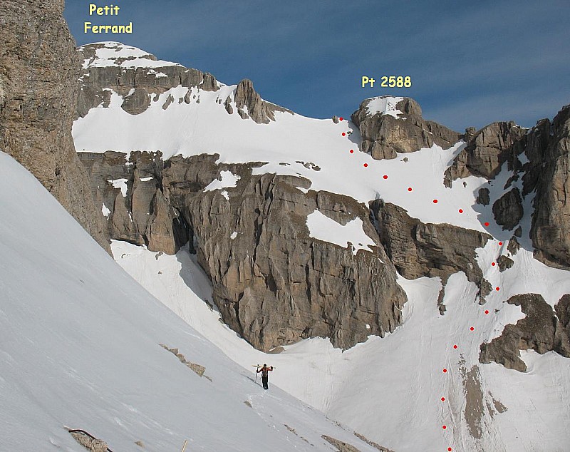 Brèche Ferrand/Etoile, versant SE 