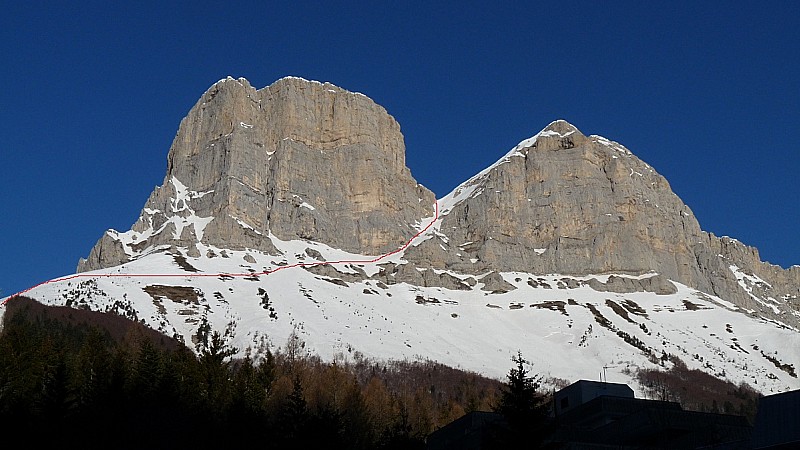 Itinéraire vu depuis le col de l'Arzelier