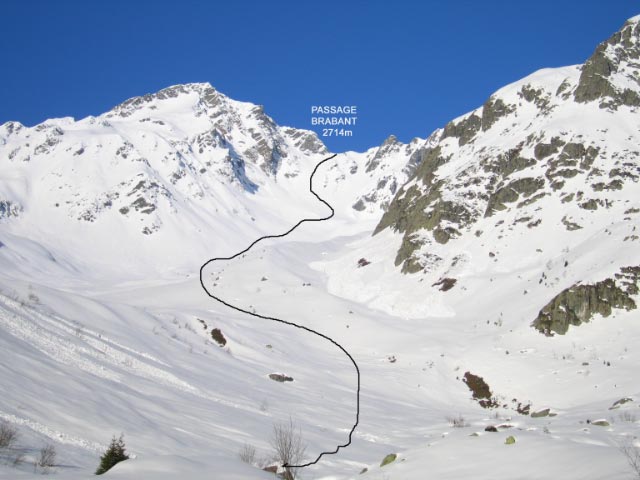 Itinéraire depuis la pierre barme dans le vallon du tepey