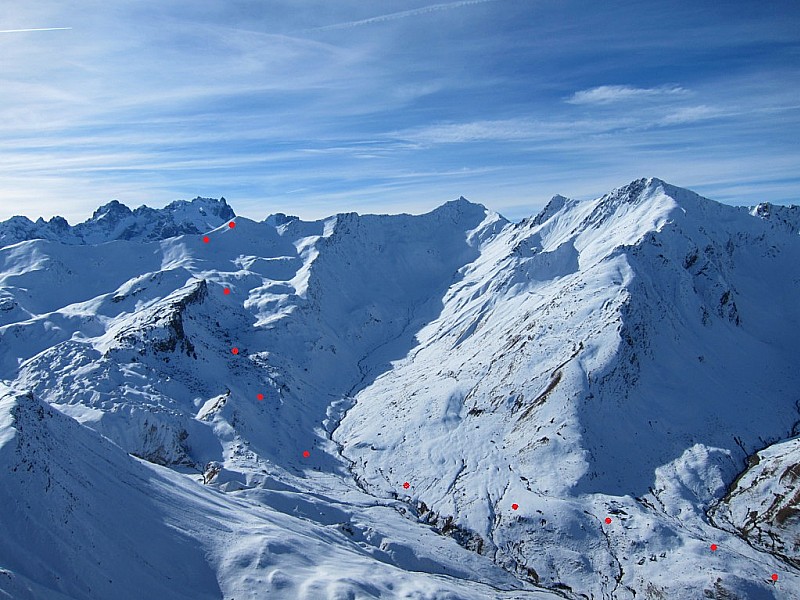 L'itinéraire par le Vallon de l'Anesse.