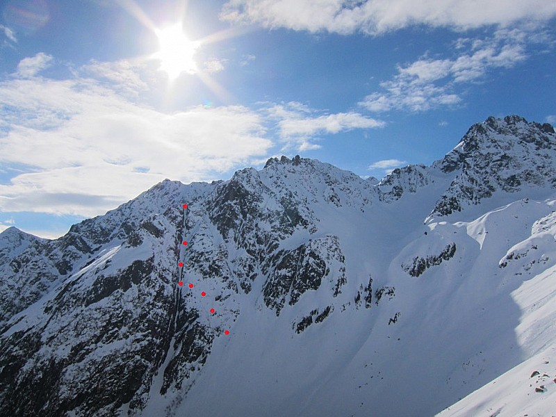 Le couloir goulotte de l'Orselle.