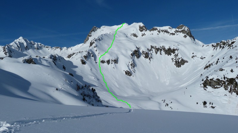 La variante à l'est du Col du Loup