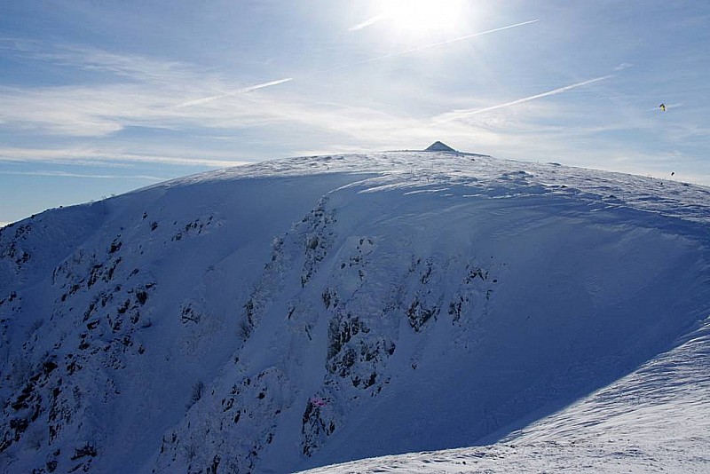 Le Hohneck, et les premiers couloirs NORD proches du col du Falimont