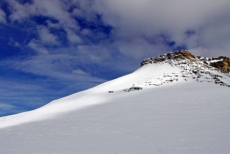 Pente sommitale de l'Albaron, depuis le Col du Grand Fond