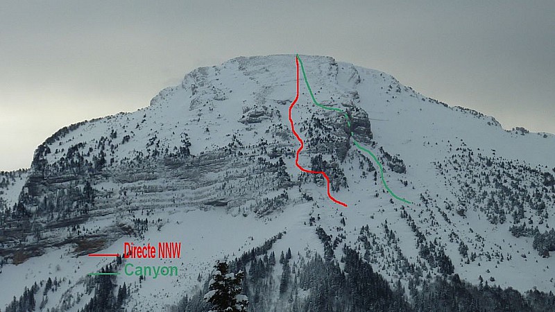 Chamechaude versant Ouest. Les deux itinéraires