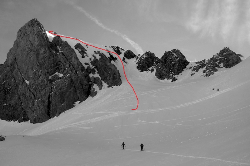 le couloir d'accès de la Pointe de la Golette, juste au dessus de la Goulette de l'Oule.