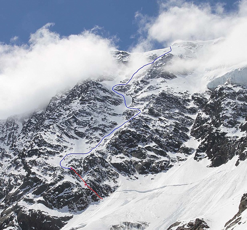 La ligne de descente avec les 2 rappels en bas (y a certainement manière de faire plus court)