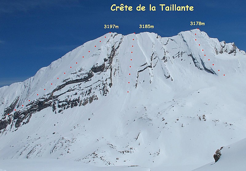 Crête de la Taillante, versant W