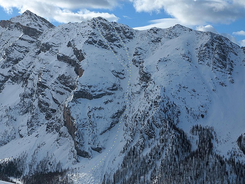 Les couloirs Nord des Adréchouns et le Ravin des Baumes