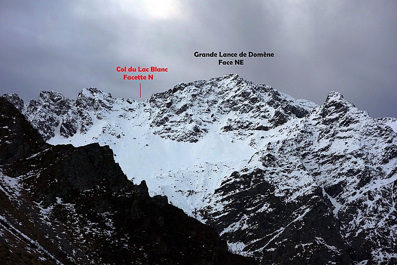 Tour par le Col du Lac Blanc, Facette Nord