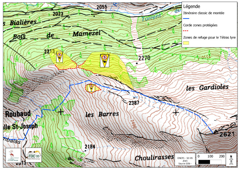 zone refuge Tétras Lyre