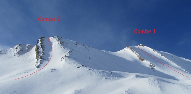 Crête de l'Arpion - Combes Nord vues du Vallon de l'Aiguille