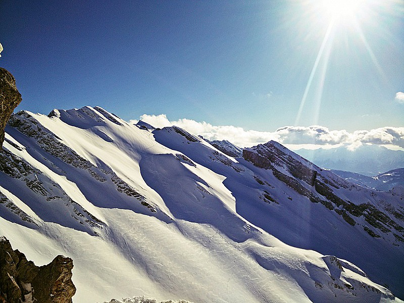 Le haut de la combe du Grand Crêt (Tete Pelouse à gauche et le petit Collu juste à l'Ouest)