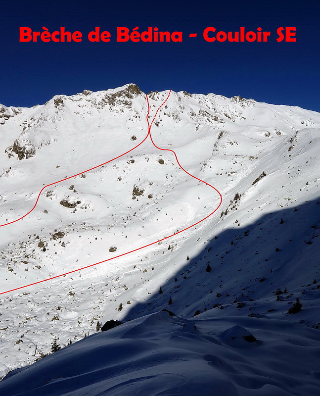 Brèche de Bédina - Couloir SE