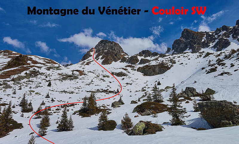 Montagne du Vénétier - Couloir SW