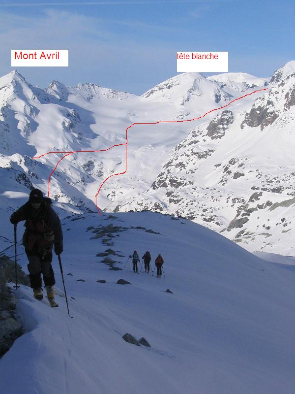 Descente du glacier du mont Durant