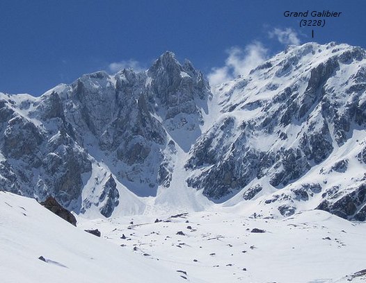 Couloir de la Clapière au grand Galibier