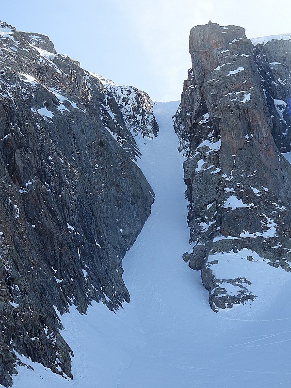 Couloir du ruisseau vu d'en bas