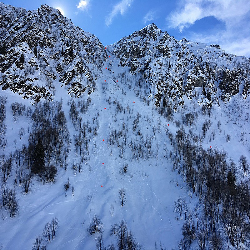 Le Couloir Nord Central de la Montagne du Sambuis