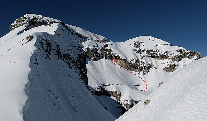 La partie sommitale après la sortie du Chourum Olympique