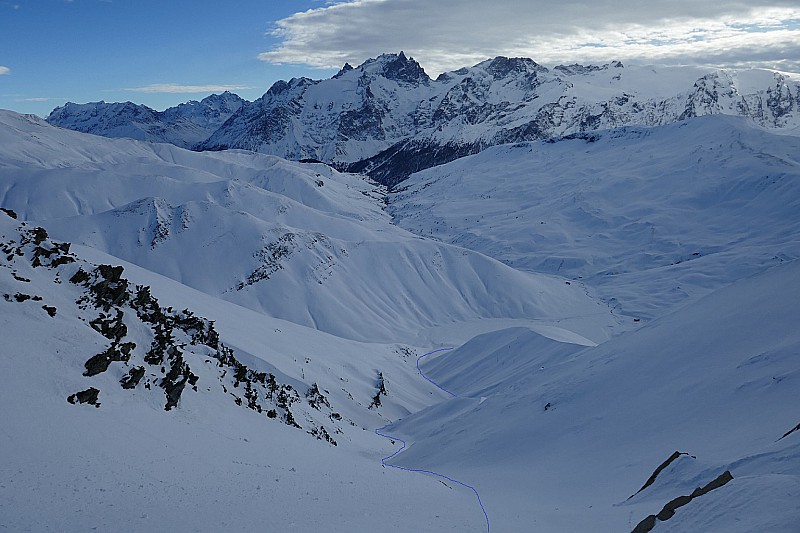 Le couloir vu après la traversée du haut