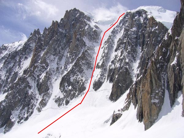 couloir Gervasutti au tacul .