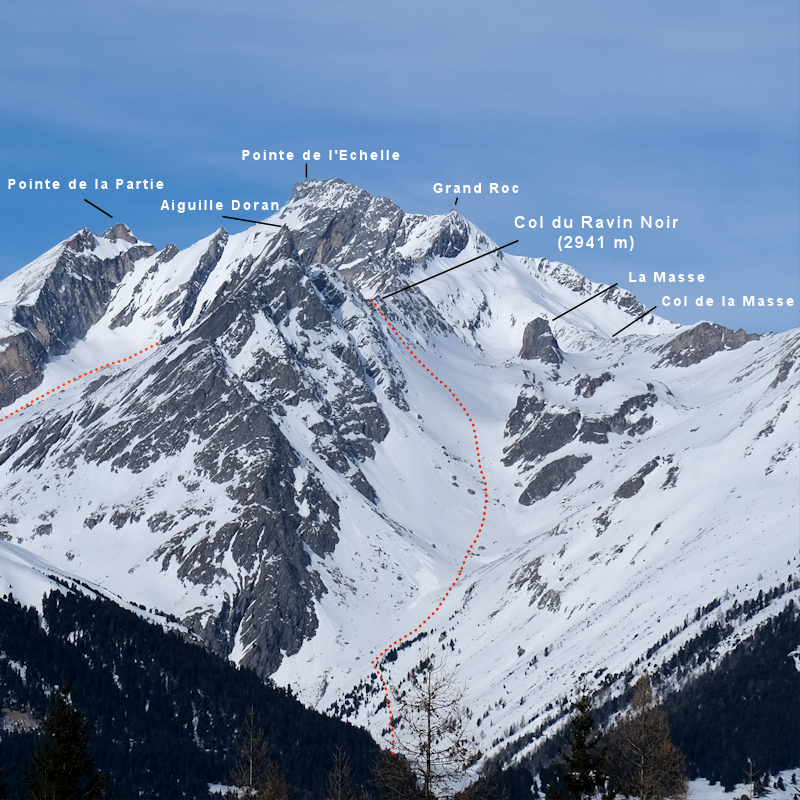 Le Col du Ravin Noir versant Orgère.