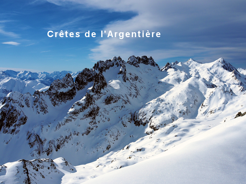 Aiguilles de l'Argentière versant nord.
