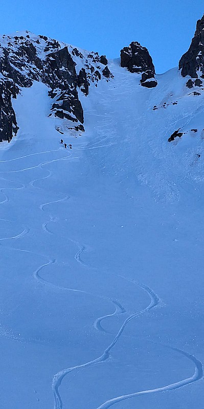 Le couloir d'accès à la combe de l'arbé