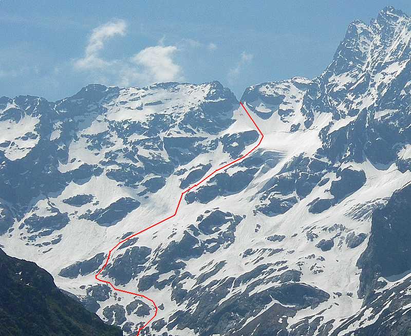 La brèche en V au printemps (photo 10.06.06)