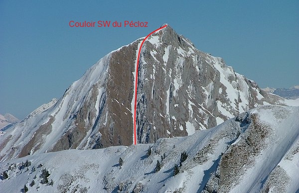 Couloir SW du Pécloz