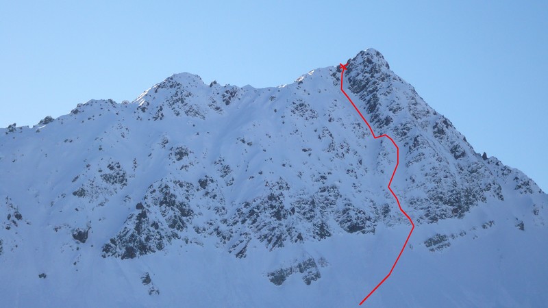 Couloir nord de l'aiguille de roselette