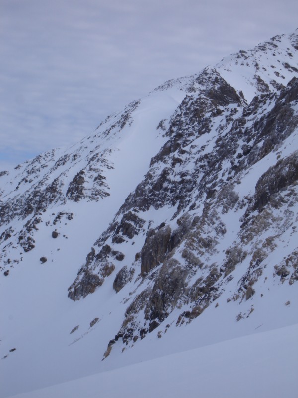 Le couloir W/NW qui donne accès au col de la Nova