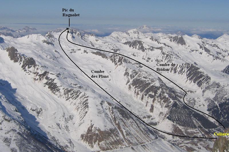 Pic du Rognolet : combe de Bridan, combe des Plans