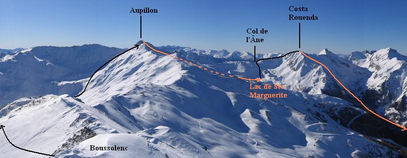 Boucle des 3 sommets depuis le Boussolenc