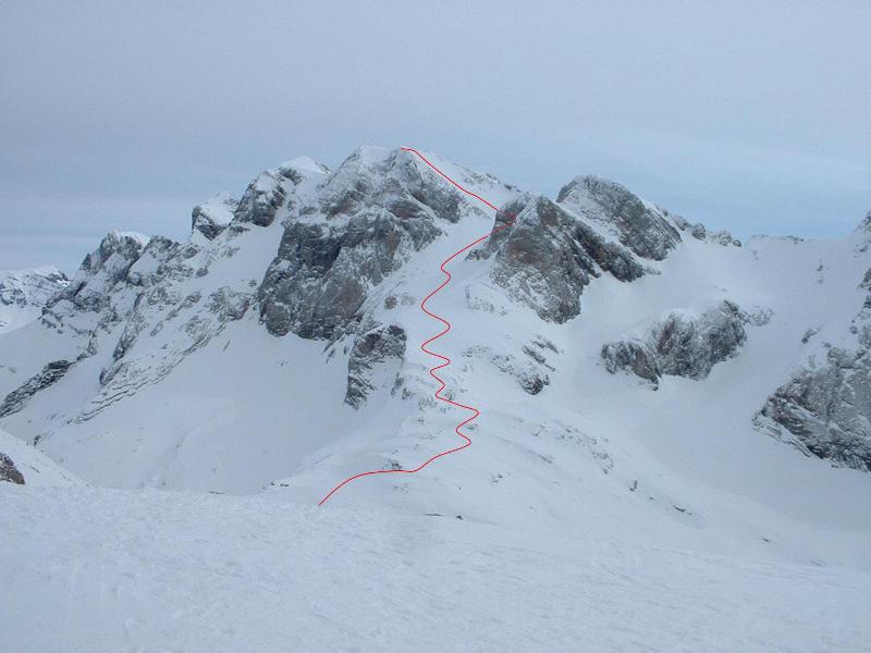 Itinéraire vu depuis la traversée sous la Tête des Verdets.