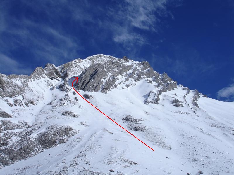 L'entrée du couloir SW du Pécloz