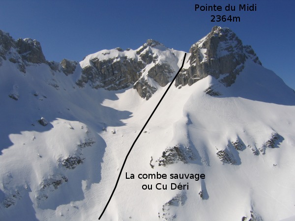 La Combe Sauvage depuis le Col à 2103m pour rejoindre la combe de Montarquis