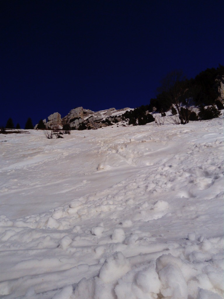 Condition piste de ski bosselée