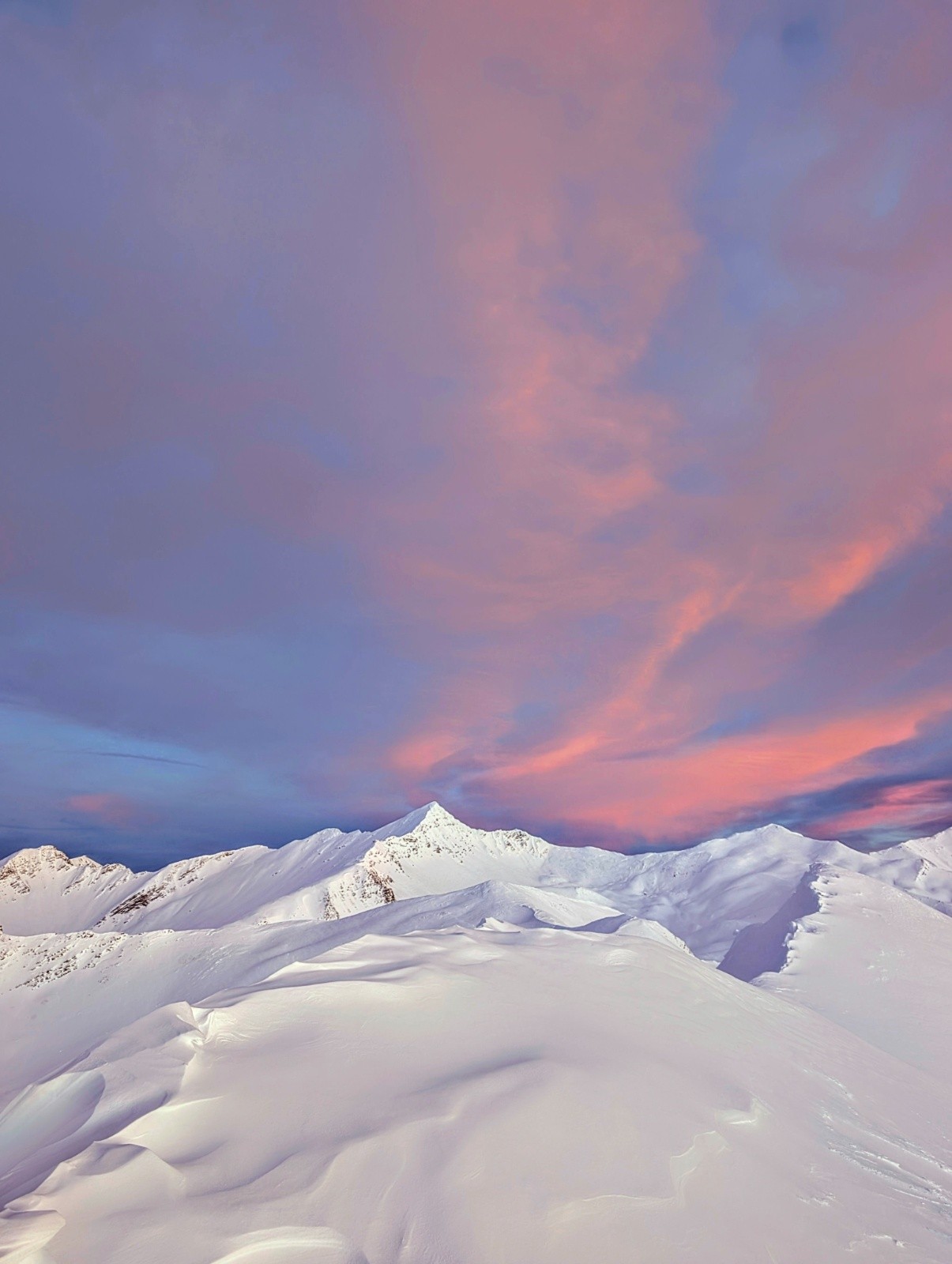 Arête de la Ratelle - Couché soleil avec une neige extra 😍
