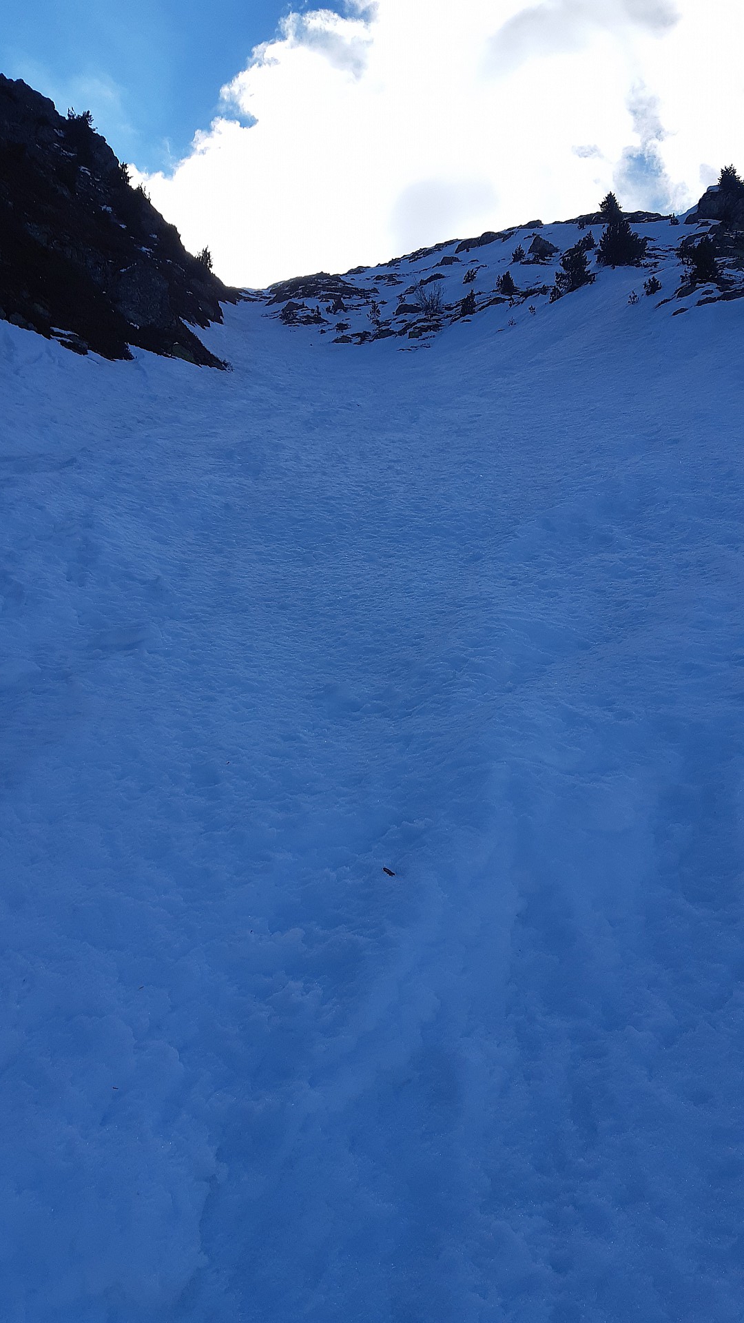 Le couloir vue depuis sa partie basse