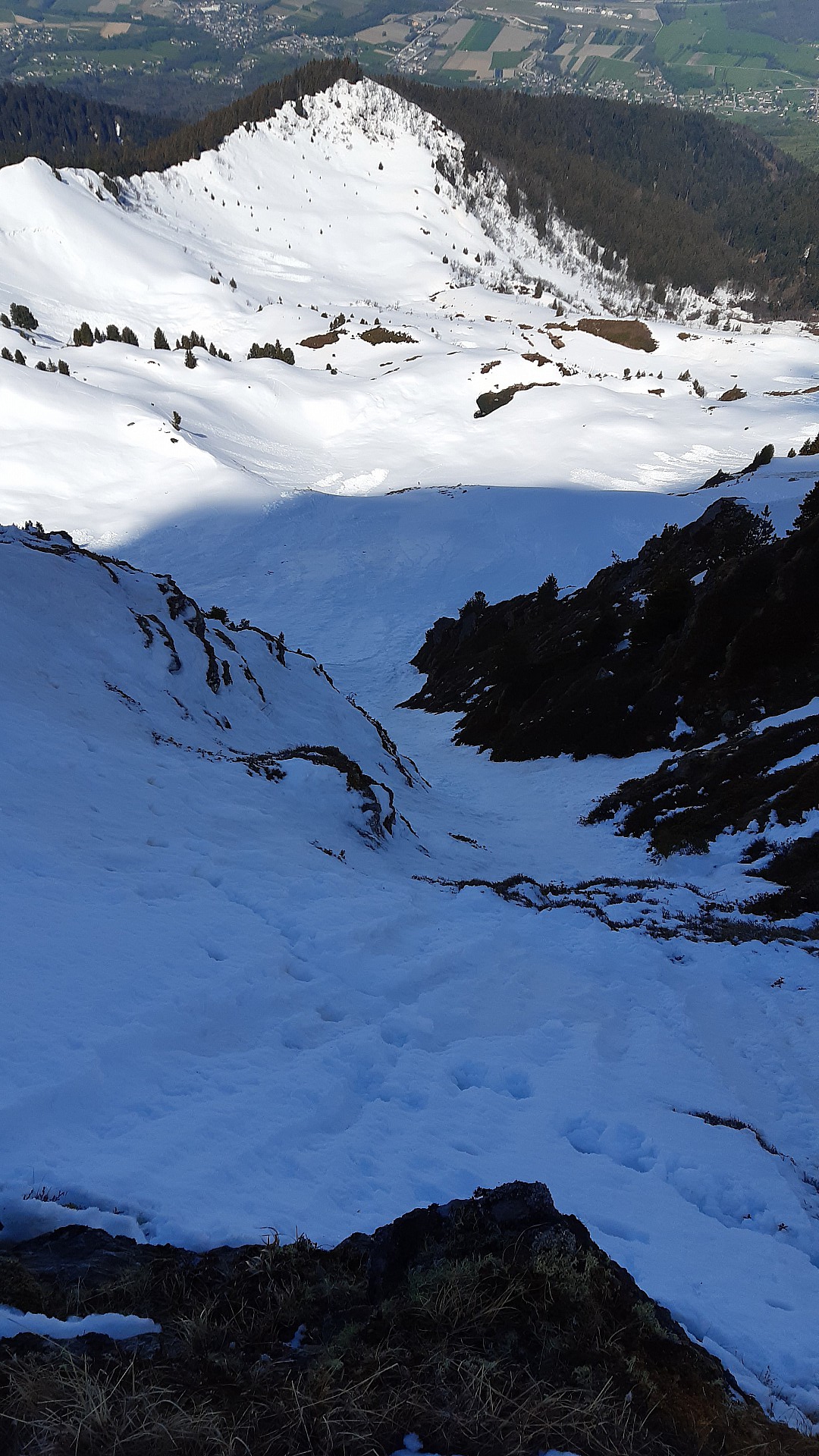 le couloir vu depuis le haut